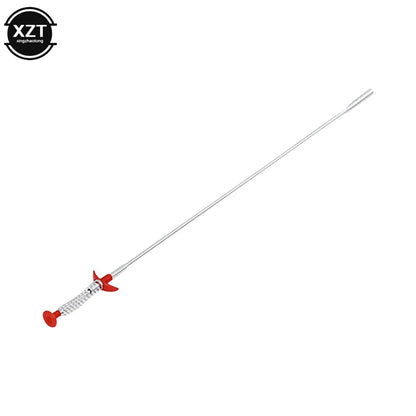 Stainless Steel Hair Catching Drain Cleaner Wire Spring Sink Cleaning Stick (50cm)