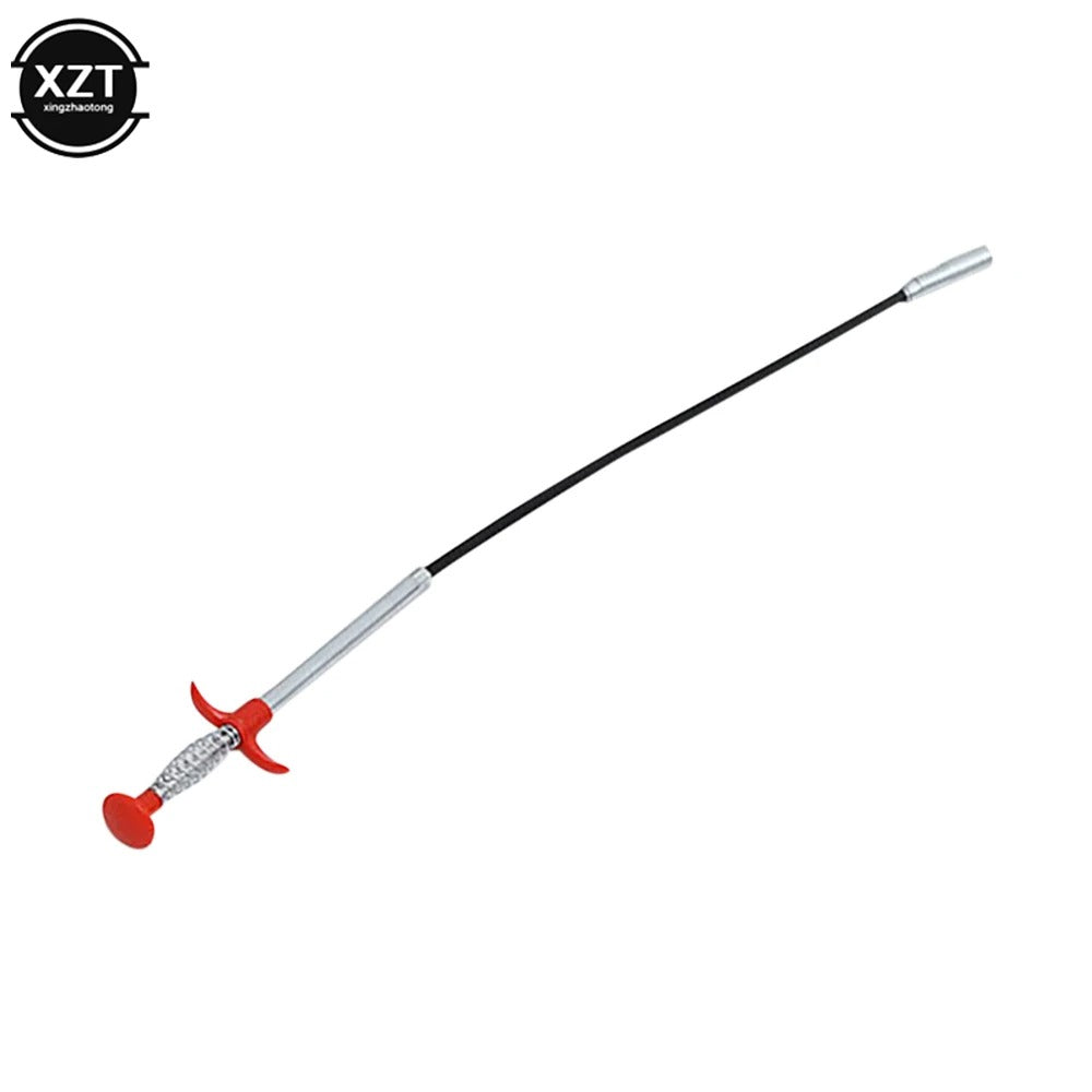 Stainless Steel Hair Catching Drain Cleaner Wire Spring Sink Cleaning Stick (50cm)